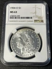 1904-O MORGAN SILVER DOLLAR  PCGS MS63  New Orleans Mint