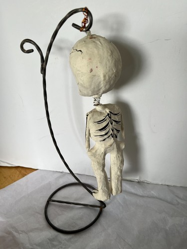VINTAGE Mexican Folk Art Skeletons Holiday Halloween 9.5'' - Picture 4 of 4