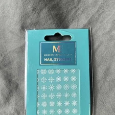 Modern Expressions Christmas Snowflake Nail Stickers 42 Count