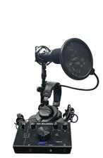 M-Audio USB C Audio Interface XLR Condenser Microphone and Studio Headphones