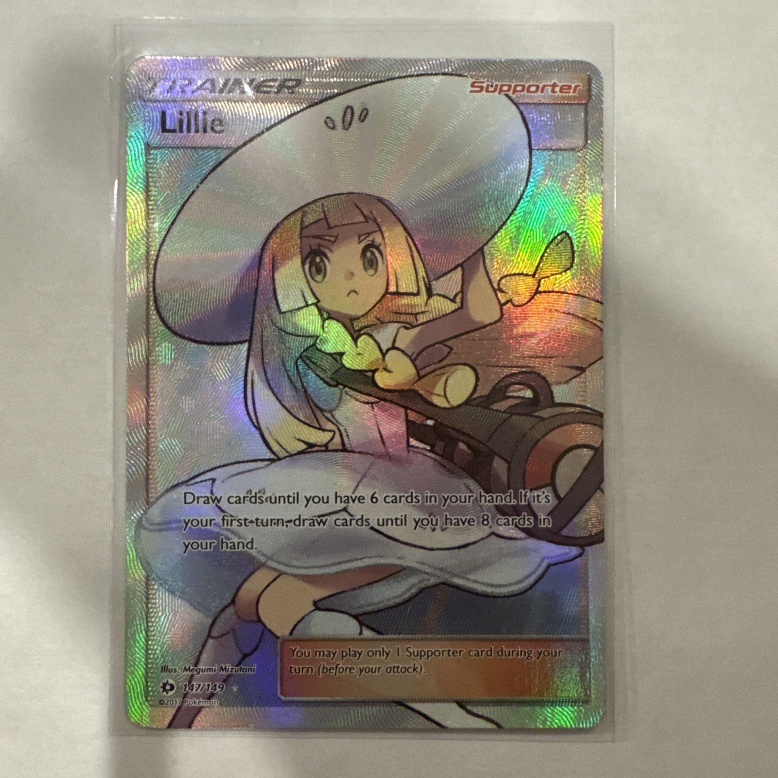 Pokémon TCG Lillie Sun & Moon 147/149 Holo Full Art Ultra Rare NM Condition