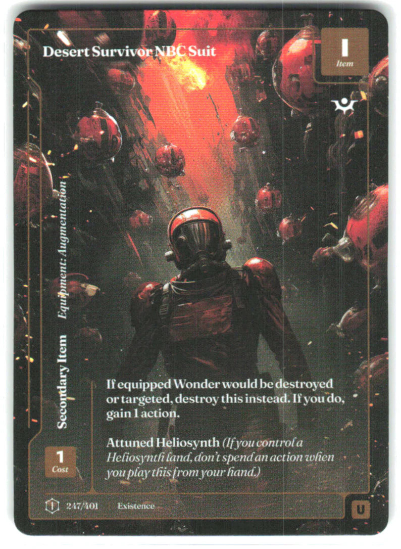 Wonders of the First-Desert Survivor NBC Suit -247/401-Formless Foil-Uncommon