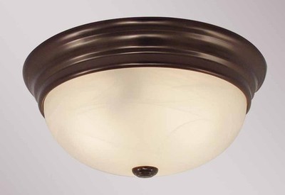 Volume Lighting V7570 Marti 1 Light 11'' Flush Mount Ceiling - Bronze