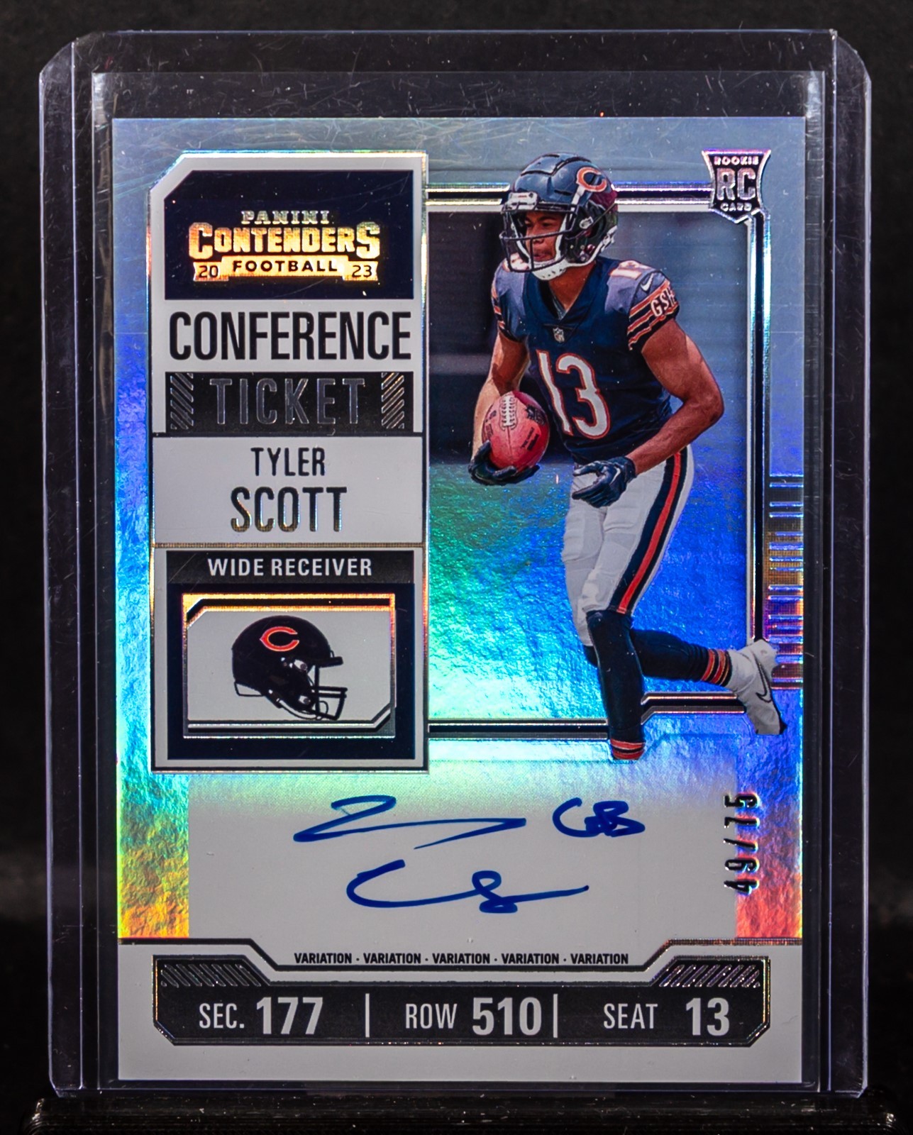Tyler Scott 2023 Panini Contenders 138 Conference Ticket Rookie RC Auto /75