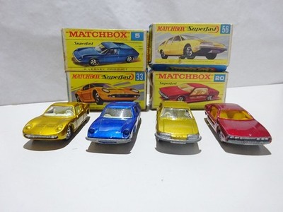 Matchbox Superfast Konv. - Nr. 5, 20, 33 + 56 in OVP/ BMC, Lotus Europa, 2 Lambo