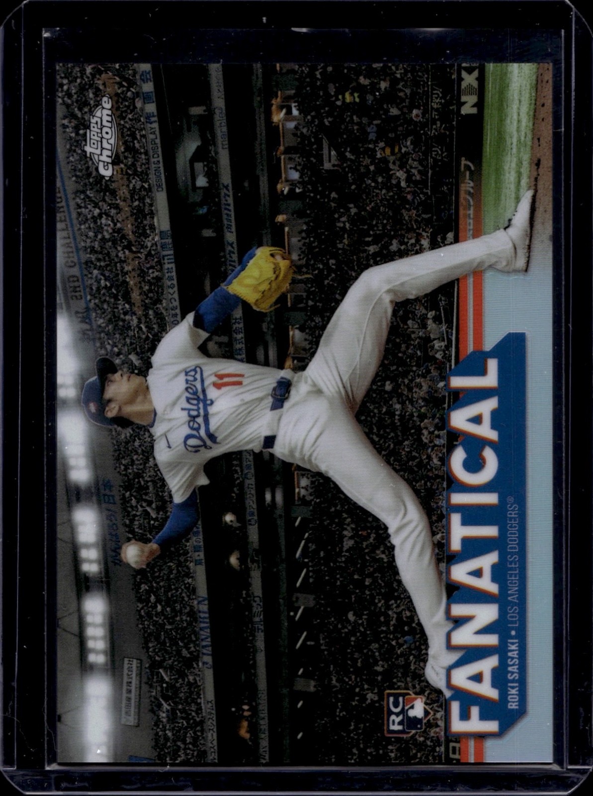 2025 Topps Chrome Baseball Roki Sasaki #FAN-21 RC Rookie Fanatical