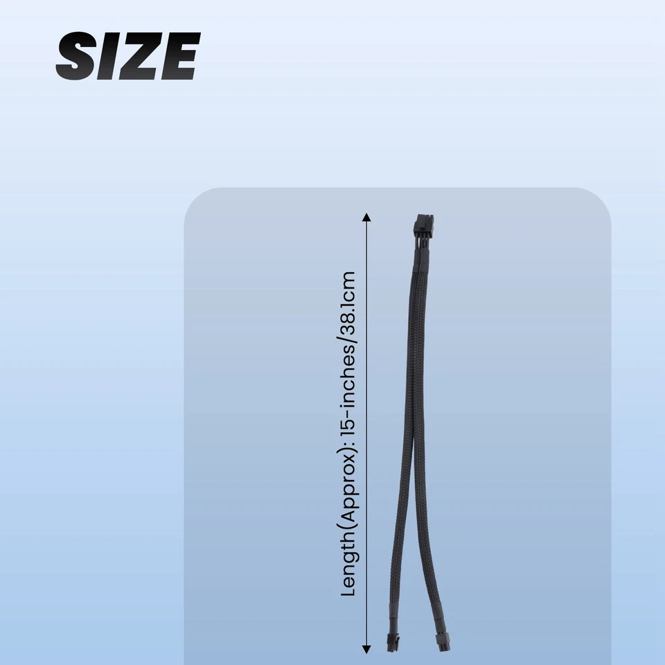 2X(Dual  6 Pin Bis 8 Pin PCI Express Video Grafikkarten  Adapter Kabel mit 8571 - Bild 3 von 3