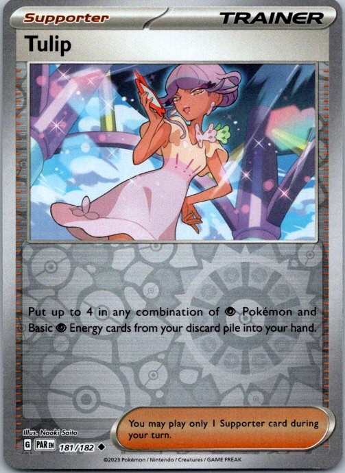 Tulip Reverse Holo Uncommon SV04: Paradox Rift 181/182 NM