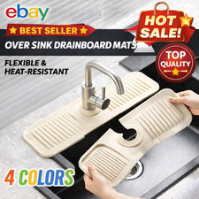 Silicone Sink Splash Guard Faucet Water Drip Mat Kitchen Bathroom UK