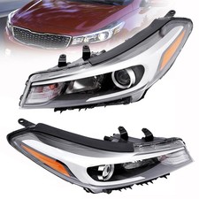 Halogen Headlight Assembly 2017 2018 Kia Forte Forte5 Clear 92101B0700 Pair