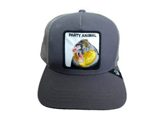 Goorin Bros Mens Party Animal Gray Trucker Hat OS New