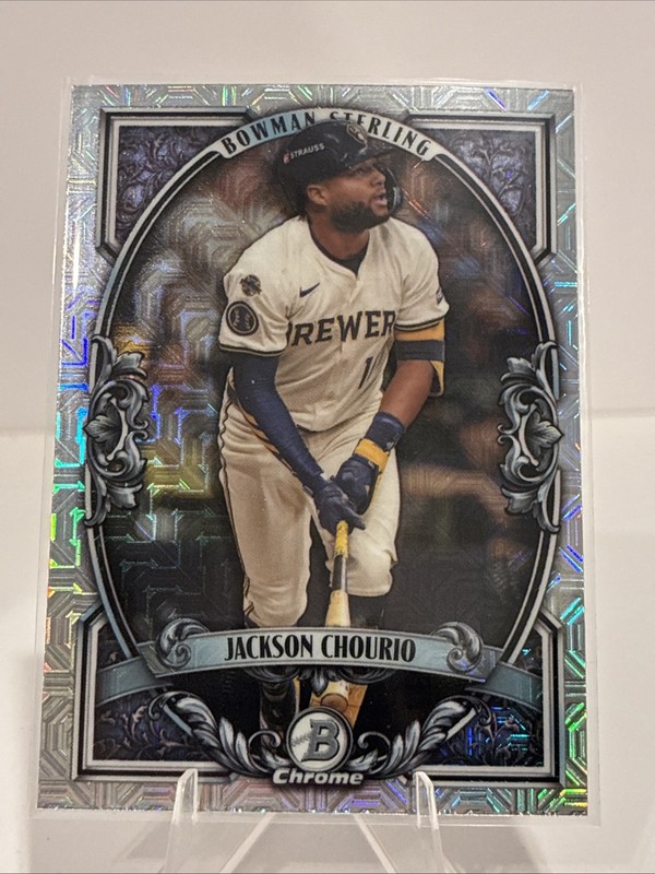 2026 Bowman Sterling Jackson Chourio Mega Box Mojo Refractor MLB Card
