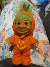 VINTAGE RUSS BERRIE MY LUCKY TROLL HALLOWEEN 90'S GREEN HAIR