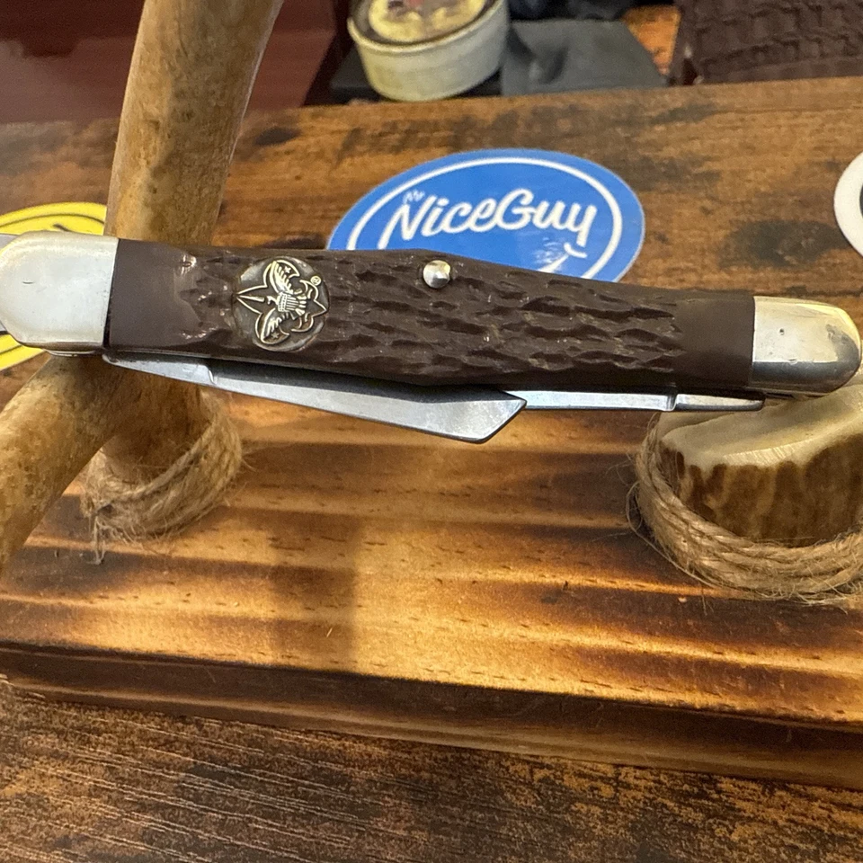 Bear & Sons MGC нож официальный бойскаутов Америки нож очень редкий нож - Изображение 3 из 4