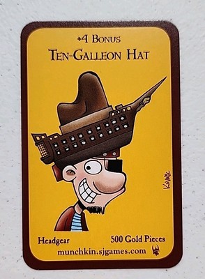 Ten-Gallon Hat Promo Card For Munchkin Booty.