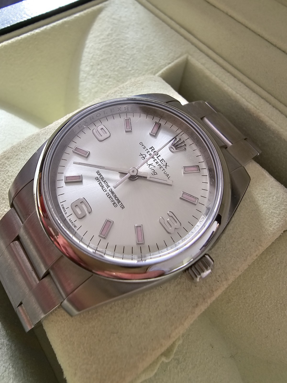 Rolex Air King Oyster Perpetual Stainless Steel 34mm Womens Watch