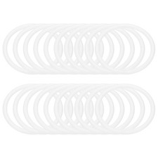 3.3 Inch Dream Catcher Rings, 20 Pcs Plastic Macrame Wreath Floral Round Ring