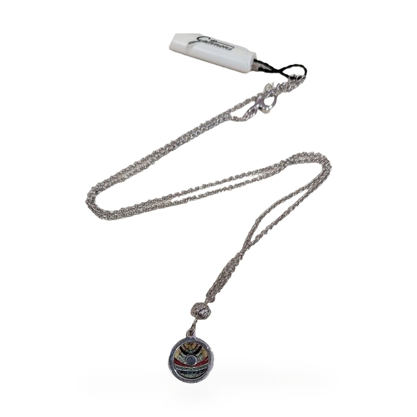 Collana donna Gattinoni argentata con pendente tondo Planetarium idea regalo
