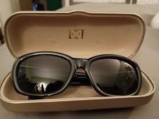 Vintage Escada New F004 Black Gold Sunglasses France