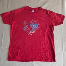 Vintage 70s Sunstrokes of Hawaii Maui Surfer Palms T-Shirt Poly Tees Size XL Red