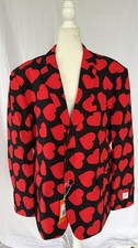 Opposuits King of Hearts Black  Red Suit Jacket / Blazer