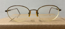 VTG YSL Yves Saint Laurent Eyeglasses Frames Italy Gold Oval Rope 53-19-135