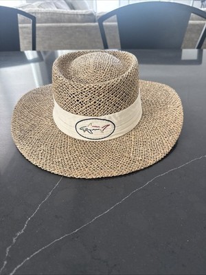 Greg Norman Panama Straw Hat Woven Golf Beach OSFA USA Made Tan