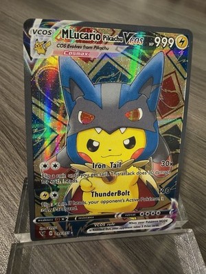 M Lucario Pikachu Holo Poncho VCOS Cosplay Card Holographic Shiny