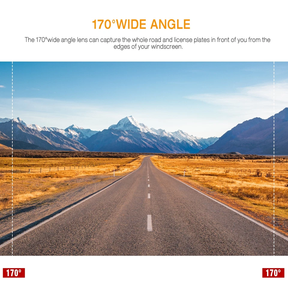 TOGUARD UHD 4K Dash Cam Cámara Coche DVR Grabadora Monitor de Estacionamiento 170° Gran Angular Foto 4 de 4