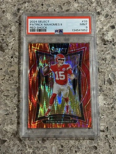 Patrick Mahomes 2024 Select Red Shock Prizm #’d/249 PSA 9 MINT