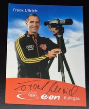 Frank Ullrich, ehem. niemiecki biathlonista i trener, oryginalna podpisana karta