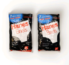 VTG 1996 HANES Pack Of 7 x2 Classic Briefs Men's Size 42 Briefs Underwear USA