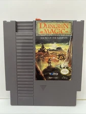 Dungeon Magic Sword Of The Elements NES Nintendo Game Tested And Working