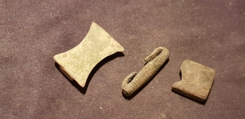 Very rare Superb Viking copper alloy strap slides. Please read description. L2v