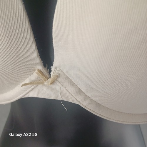 Cacique Beige Cotton Boost Plunge Underwire Bra Lane Bryant 42C - Picture 7 of 12