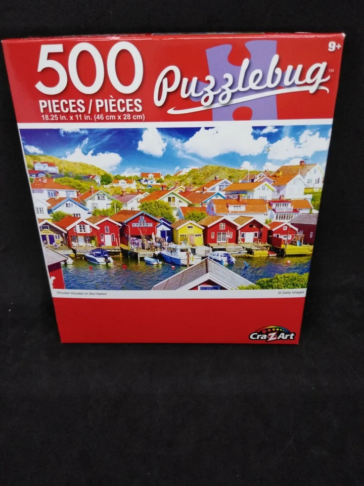 puzzle bug 500 piezas arte cra z casa de madera en el puerto Foto 2 de 4