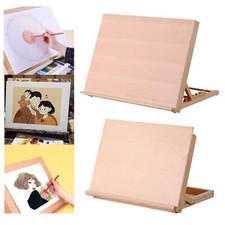 Wood Drawing Board Bookshelf Table Easel Sketchbox for Watercolor Artist Oil