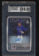 2021 Bowman Platinum Austin Martin Auto #PDC2 Die Cut / 99  Auto 10  SGC 8.5