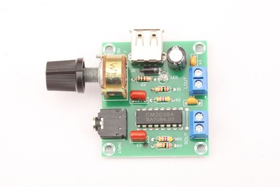 PM2038 2X5W Audio Amplifier Bord 5V USB Power Supply Adjustable Volume #A6-4