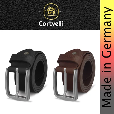 Cartvelli Ledergürtel Herren 4 cm - Vollleder Gürtel - Herrengürtel Echt Leder