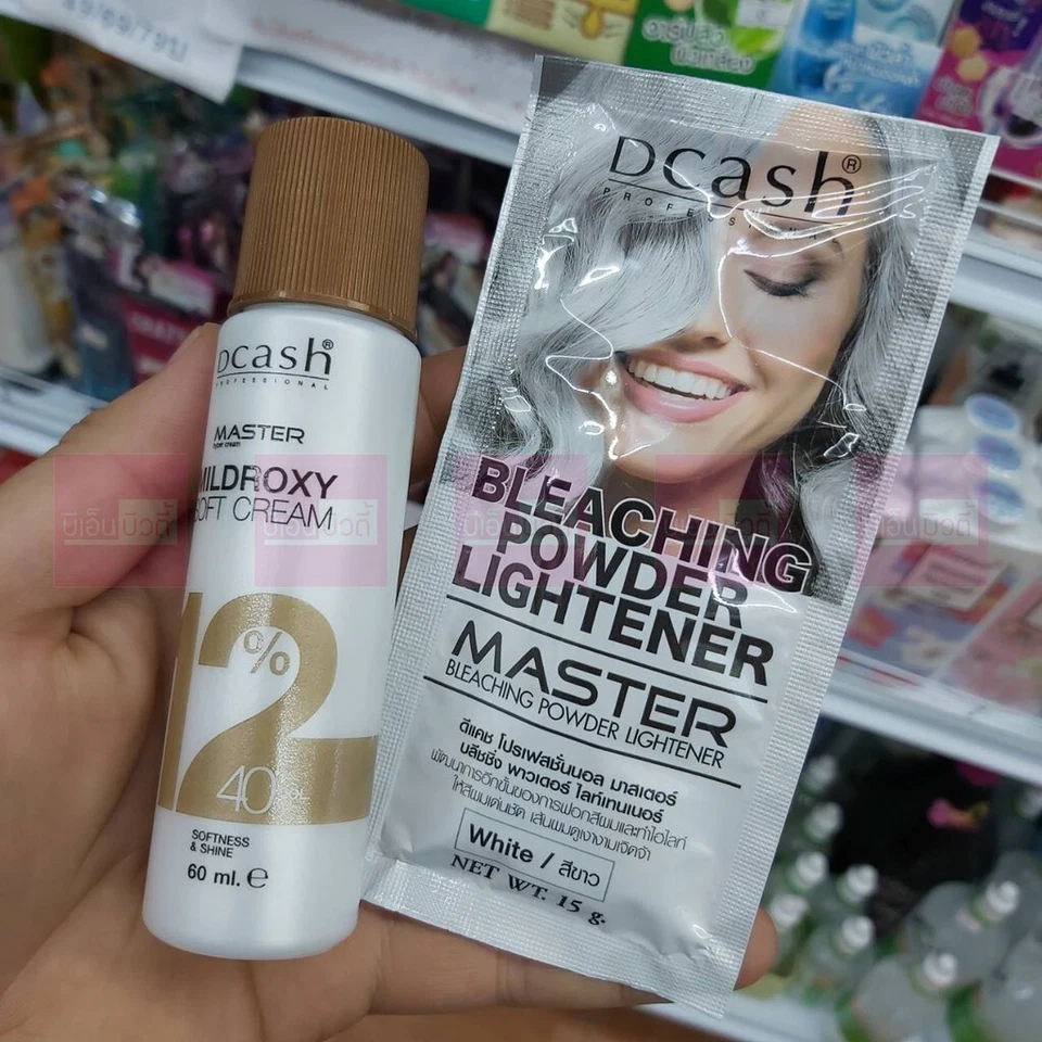 2X Dcash Crema Blanqueadora de Cabello, Polvo Blanqueador/Polvo Blanqueador de Cabello Set/Blanco. Foto 3 de 4