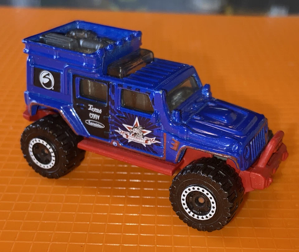 Vintage 2011 Matchbox Jeep Wrangler Superlift Mountain Rare Blue Original Old - Image 4 of 4