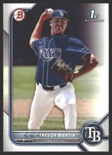 Trevor Martin #BD-184 2022 Bowman Draft Tampa Bay Rays