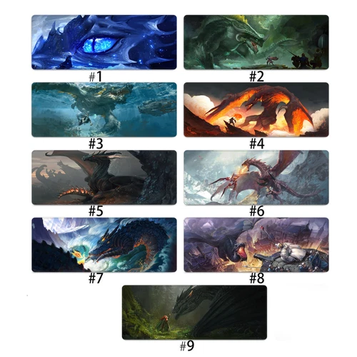 Dragon Pattern Mouse Pad XXL Laptop Mat Large Size Mousepad 80x30cm Keyboard Mat