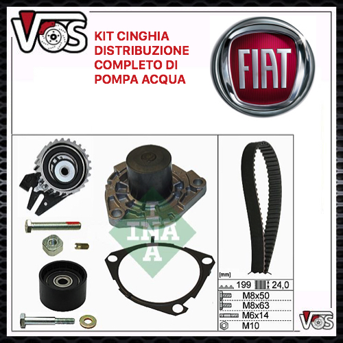 Kit Cinghia Distribuzione Gates Power-Grip Con Pompa Acqua Per