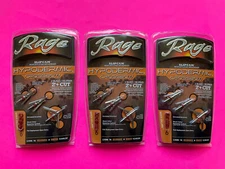 3 packs Rage Crossbow Hypodermic Broadheads 100 Grain 2" Cut Slipcam Rear Deploy