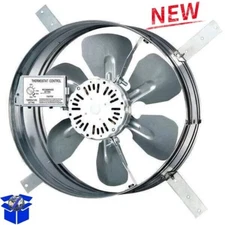Gable Mounted Fan Whole House Attic Exhaust Ventilator Thermostatically Control