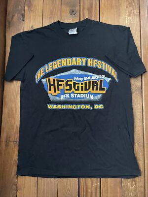 Vintage Y2K 2003 HFStival Afi Audioslave Black Tee Shirt Size