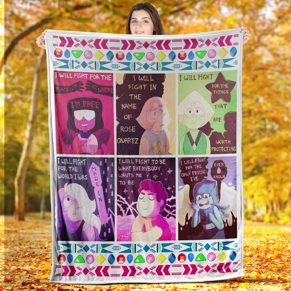 Steven Universe Printed Blanket, Steven Universe Cartoon Fleece Sherpa Blanket