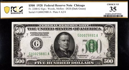 $500 Bill - 1928 Federal Reserve Note